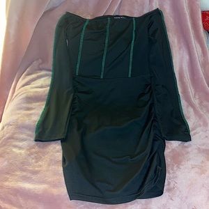 SHIEN BLACK AND GREEN DRESS